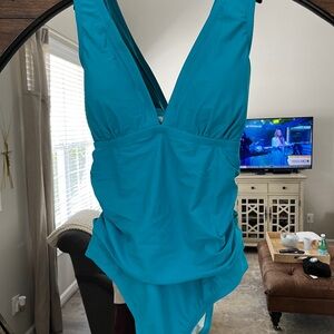 Cupshe Blue One Piece Swimsuit